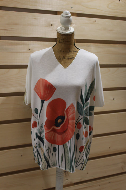 T-Shirt Blumenmotiv