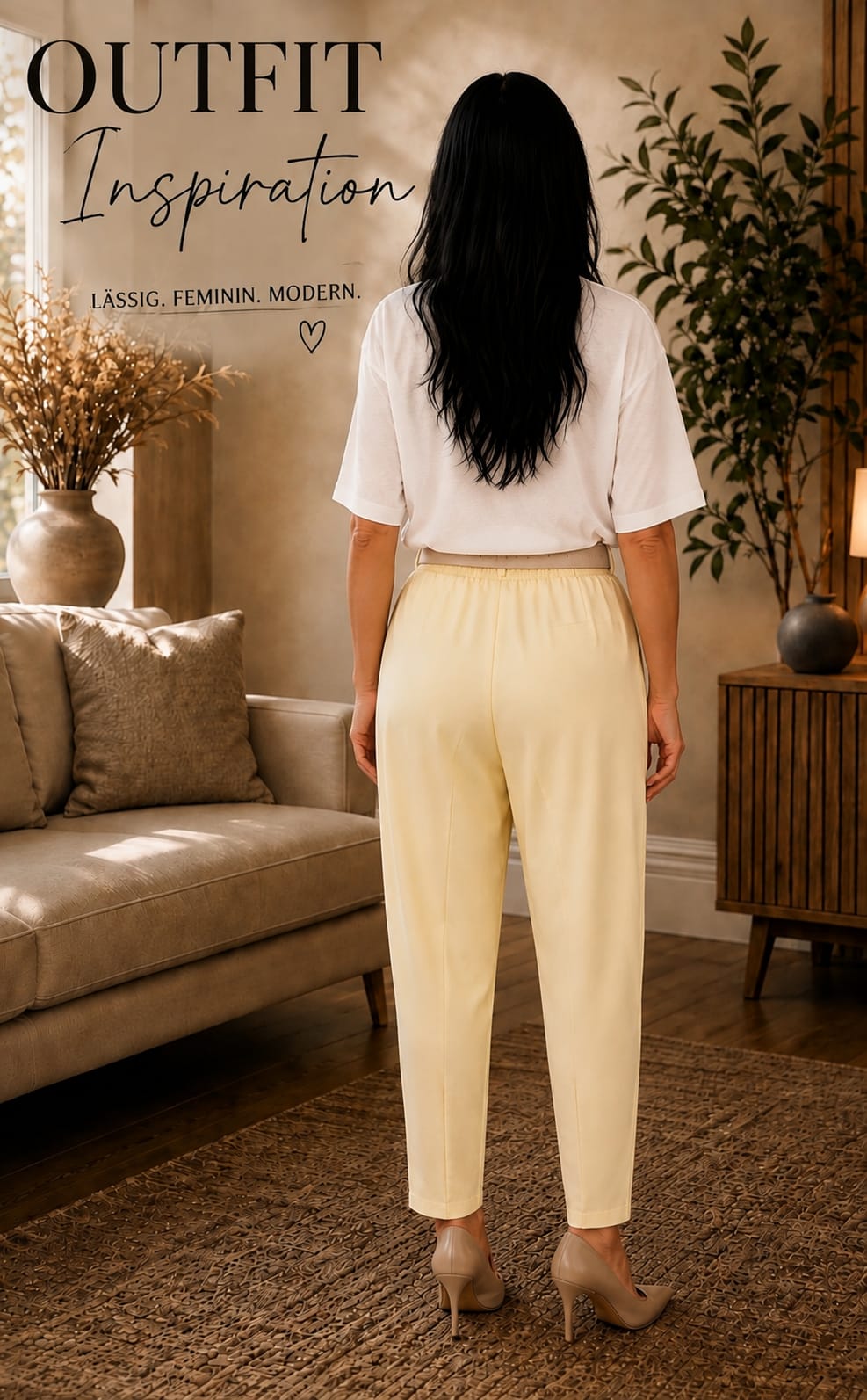 Stoffhose Damen – Gerader Schnitt, Made in Italy