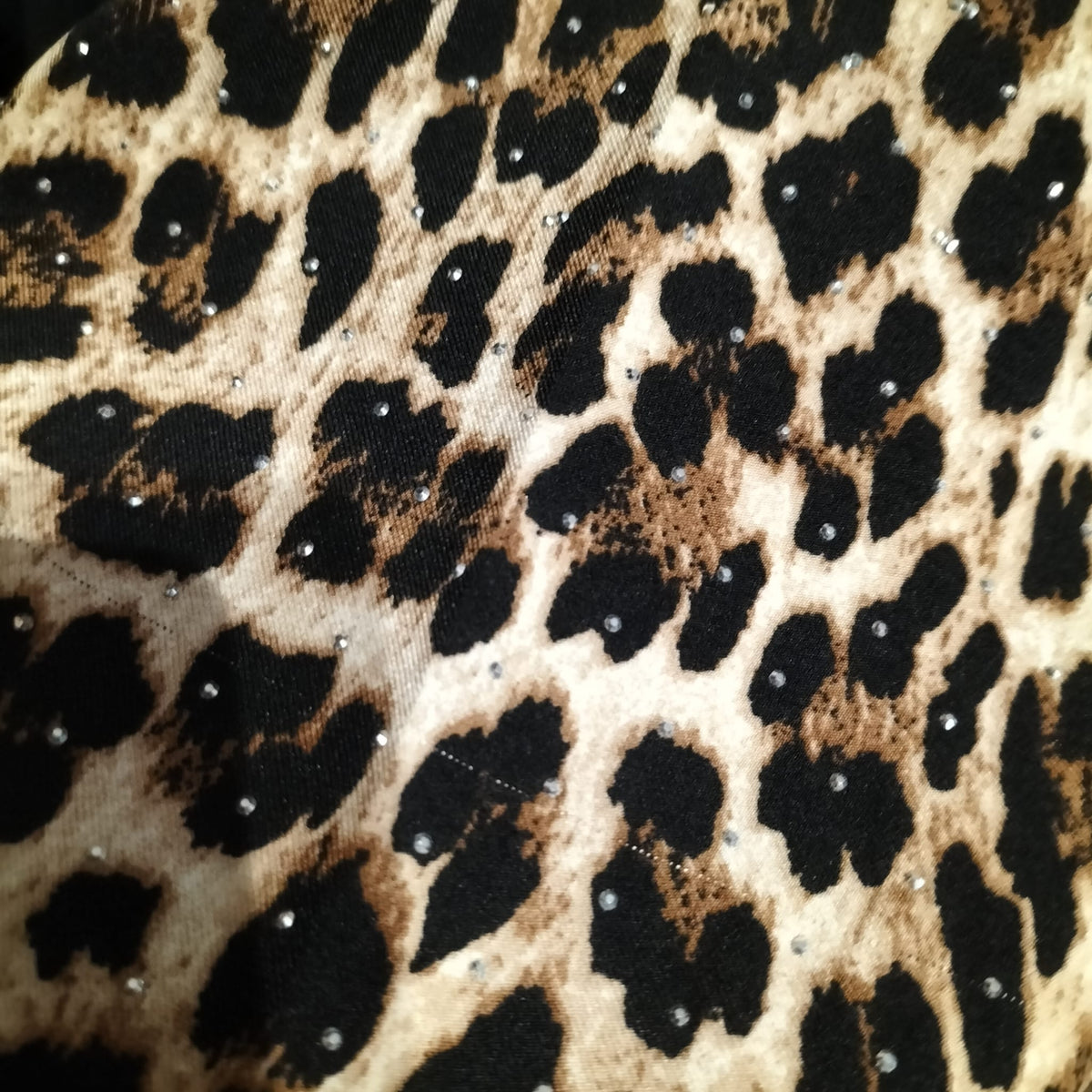 Leo Hose mit Glitzersteinen – Damen Stoffhose OneSize, Made in Italy