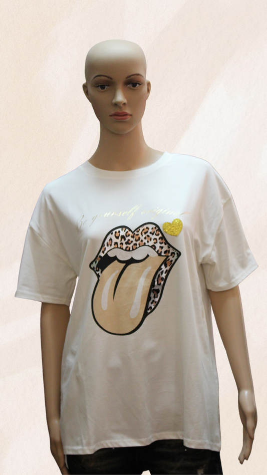 T-Shirt Leolipps beige